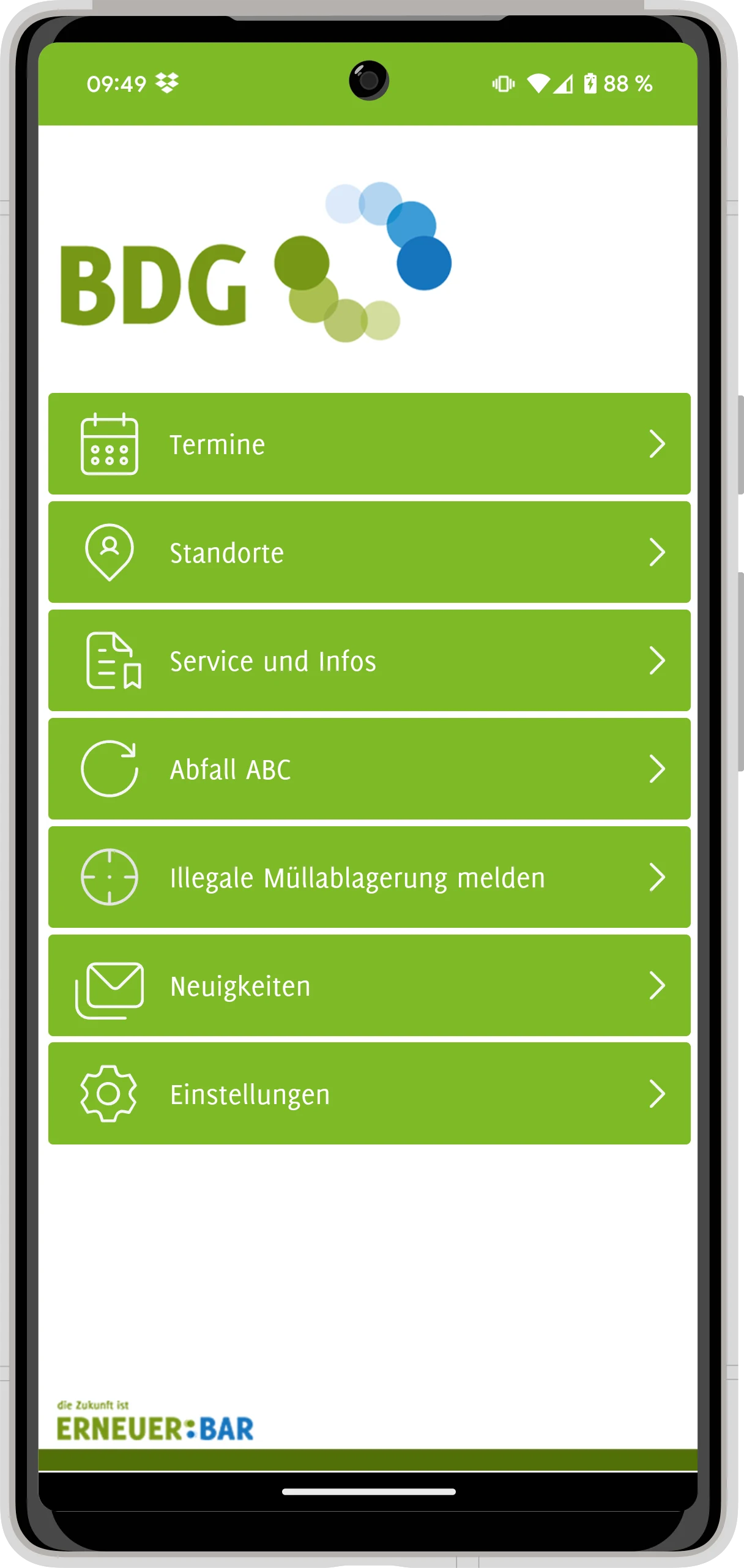BDG Barnim - Abfall App screenshot