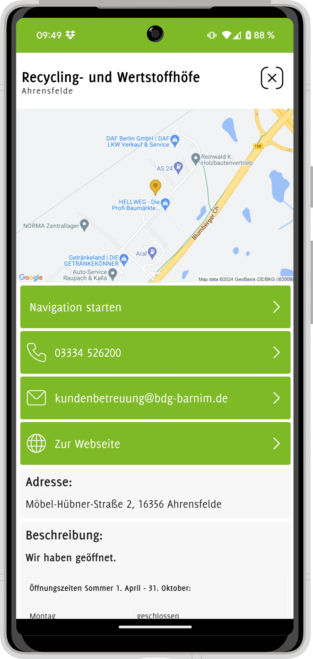 BDG Barnim - Abfall App screenshot